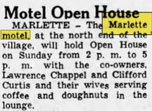 Marlette Motel - Jan 1955 Open House